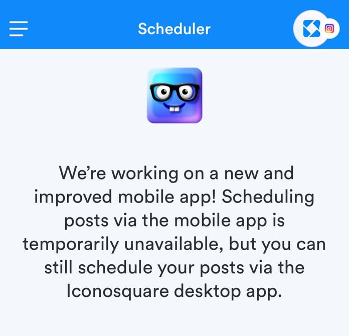 Why can't I schedule posts from the mobile app?